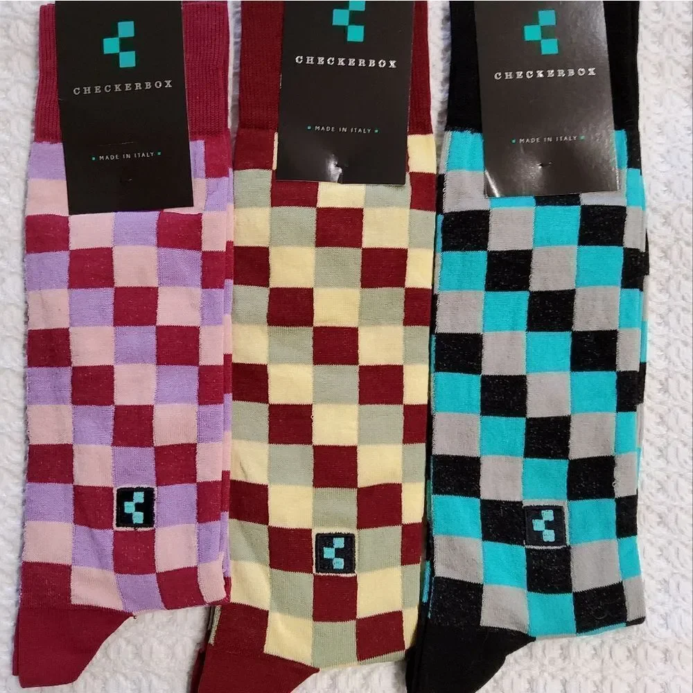 Checkerbox Men's Plaid Lot of 3 Socks Size 10-13